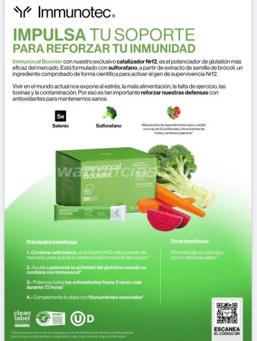 Immunocal Booster Rojos y Verdes aporta una selección de más de 50 vegetales