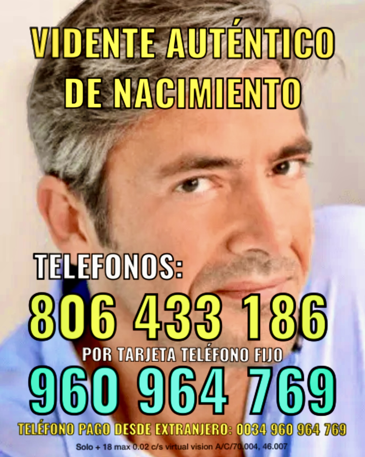 Jose vidente de nacimiento por tarjeta barato español