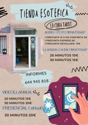 LECTURA DE TAROT Y TIENDA ESOTERICA