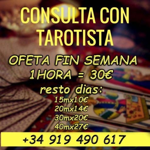 TAROT ECONOMICO, OFERTA FÍN DE SEMANA