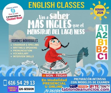 Clases de Ingls Individuales en Ciudad Real capital:CURSO 24-25