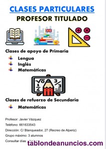 Se dan clases particulares