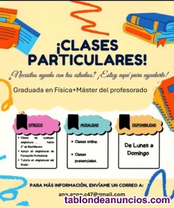 Clases particulares de todas las asignaturas