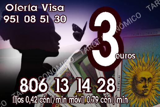 Tarot, videntes y médium 3 euros visa